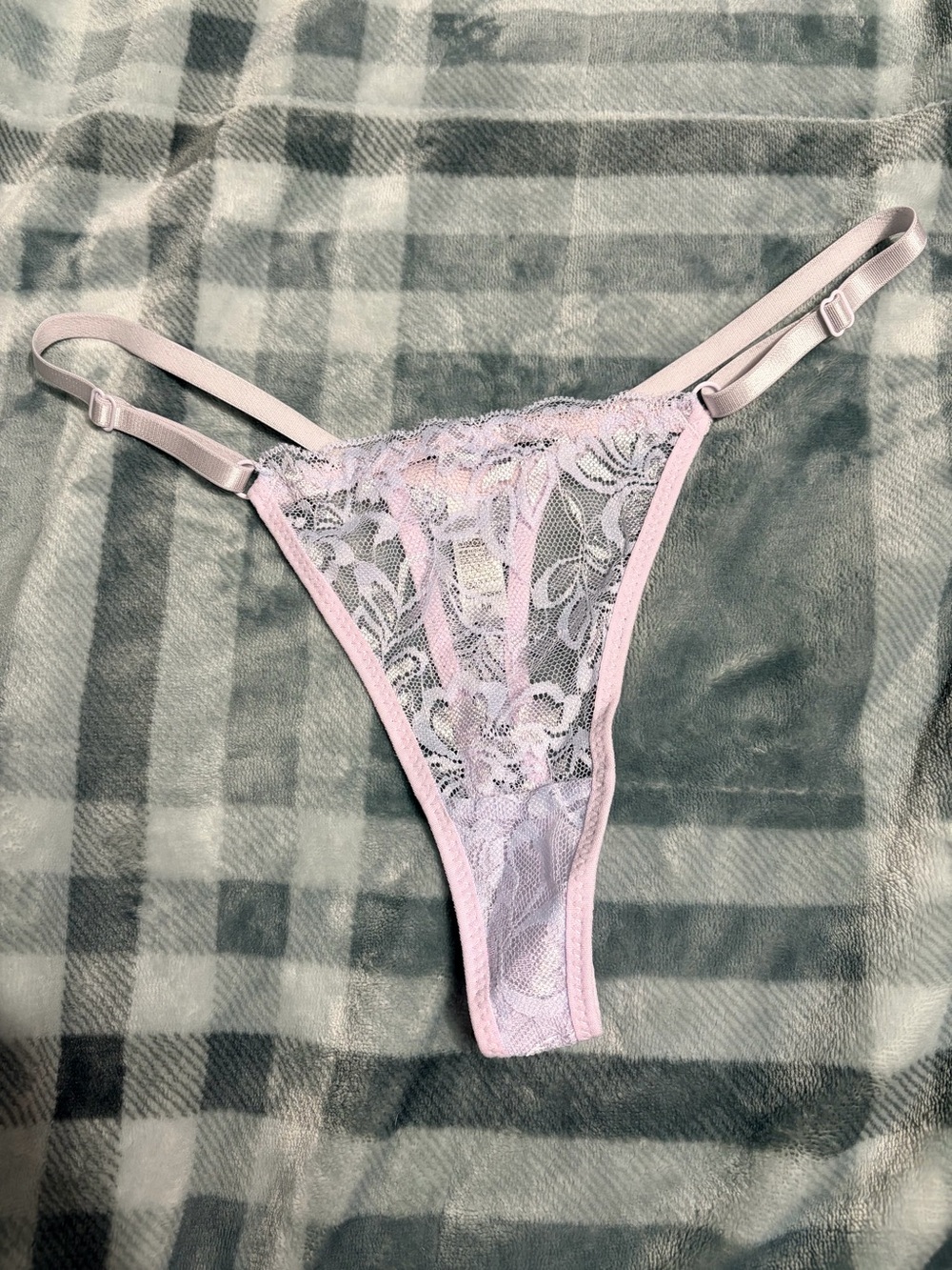 Delicate Lace Pink Thong
